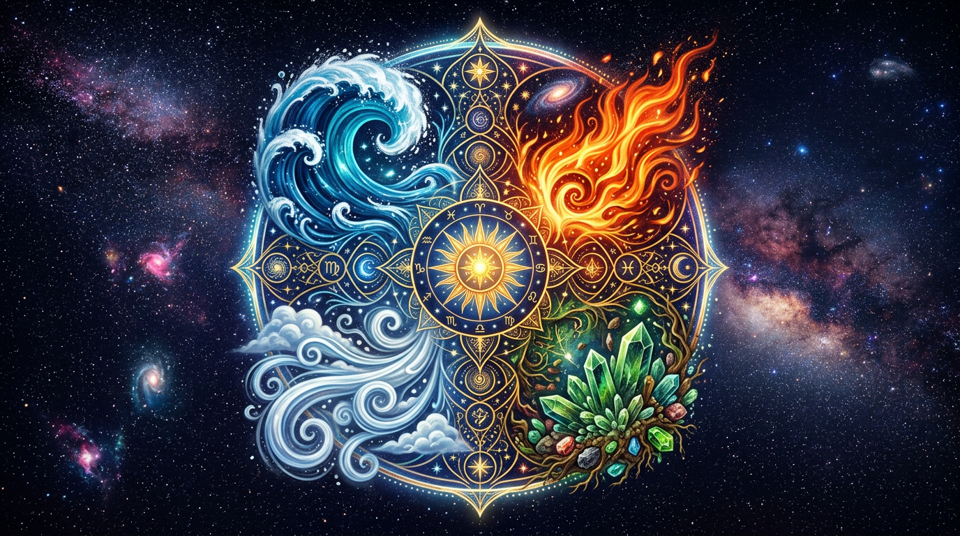 Los 4 Elementos del Zodiaco: Fuego, Tierra, Aire y Agua